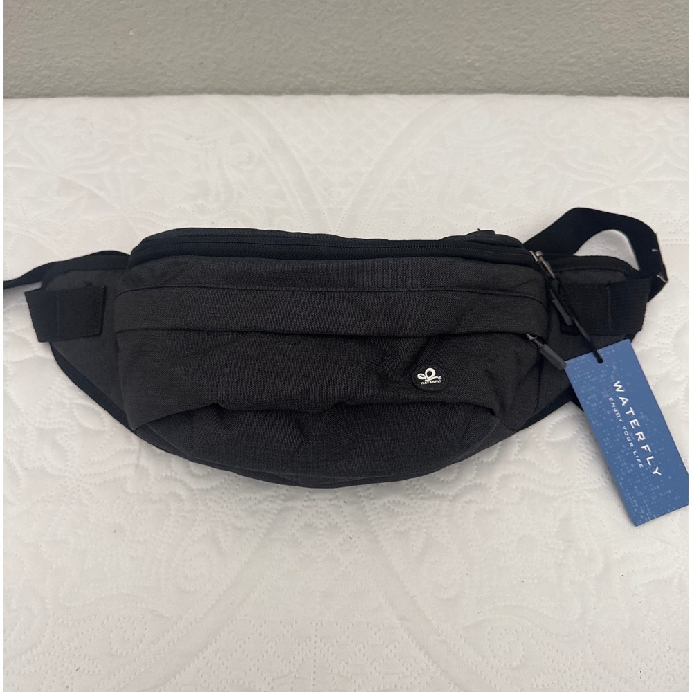 NWT Waterfly Fanny Pack OS Hiking Waist Bag Travel Pouch Belt Bag Charcoal